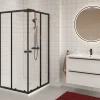 Paroi De Douche|Porte De Douche|Swiss Aqua Technologies SAT PROJECT Douche 90x90cm coulissante avec profilé noir mat (SATPROMUQ90CT)
