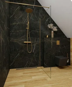 Swiss Aqua Technologies SAT DARK Colonne de douche avec Mitigeur Thermostatique, Or Brossé (SATDASSTKBZ)