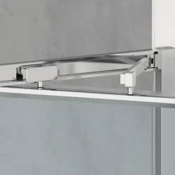 Swiss Aqua Technologies TEX-C ensemble porte compact/paroi 100x80cm anticalcaire avec profilés chrome brillant (SATTEXC100S80)