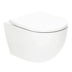 Wc Suspendu|Swiss Aqua Technologies Tornado WC sans bride avec abattant SoftClose et fixations invisibles, blanc (SATFUS010RTORP)