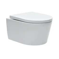 Wc Suspendu|Swiss Aqua Technologies WC suspendu sans bride et fixations invisibles + abattant frein de chute (SATBRE010RREXP)