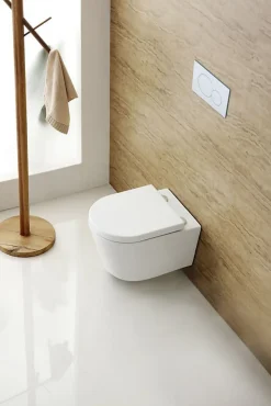 Wc Suspendu|Swiss Aqua Technologies WC suspendu sans bride et fixations invisibles + abattant frein de chute (SATBRE010RREXP)