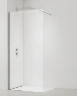 Paroi De Douche|Swiss Aqua Technologies Walk-in 110x200cm paroi Crystal Glass 8 mm anticalcaire+bras et profilés chrome brillant SATBWI110PR