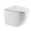 Wc Suspendu|Swiss Aqua Technologies WC suspendu sans bride Tornado Quiet et fixations invisibles, abattant frein de chute (SAT67010RTORP)