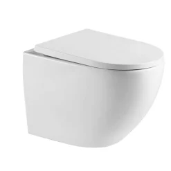 Wc Suspendu|Swiss Aqua Technologies WC suspendu sans bride Tornado Quiet et fixations invisibles, abattant frein de chute (SAT67010RTORP)