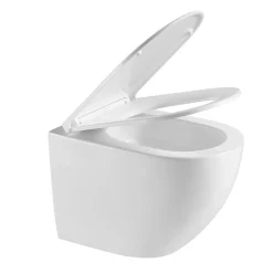 Wc Suspendu|Swiss Aqua Technologies WC suspendu sans bride Tornado Quiet et fixations invisibles, abattant frein de chute (SAT67010RTORP)