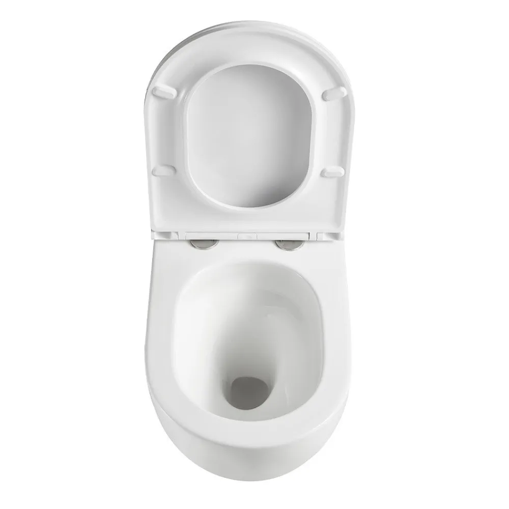 Wc Suspendu|Swiss Aqua Technologies WC suspendu sans bride Tornado Quiet et fixations invisibles, abattant frein de chute (SAT67010RTORP)