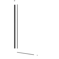 Paroi De Douche|Swiss Aqua Technologies Walk-in Set Paroi de douche 77x200cm fixe en verre fumé + Bras de montage + Profilé, Noir (WI80KS-SET)