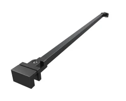 Paroi De Douche|Swiss Aqua Technologies Walk-in Set Paroi de douche 77x200cm fixe en verre fumé + Bras de montage + Profilé, Noir (WI80KS-SET)