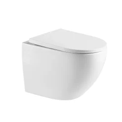 Wc Suspendu|Swiss Aqua Technologies WC suspendu sans bride et fixations invisibles, abattant frein de chute (SAT67010RREXP)