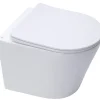 Wc Suspendu|Swiss Aqua Technologies WC suspendu Infinitio sans bride et fixations invisibles + abattant frein de chute (SATINF010RREXP)