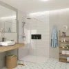 Swiss Aqua Technologies Walk-in 90x200cm Paroi Crystal Glass 8mm anticalcaire+bras&profilés chrome brillant (SATBWI90PR)