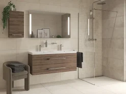 Swiss Aqua Technologies Walk-in 90x200cm Paroi Crystal Glass 8mm anticalcaire+bras&profilés chrome brillant (SATBWI90PR)