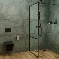 Wc Suspendu|Swiss Aqua Technologies WC suspendu Infinitio noir mat sans bride Design, fixations invisibles+abattant softclose