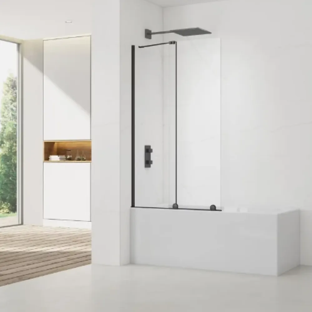 Swiss Aqua Technologies Walk-In Xmotion Pare baignoire 150x117,5 cm, noir (SATWIXMVZ150C)