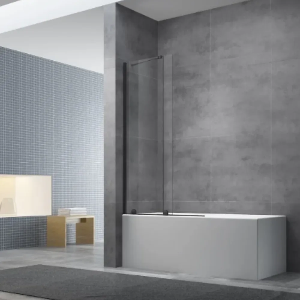 Swiss Aqua Technologies Walk-In Xmotion Pare baignoire 150x117,5 cm, noir (SATWIXMVZ150C)