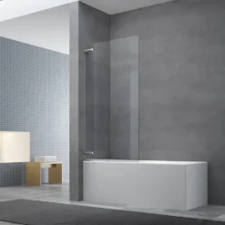 Pare-Baignoire|Swiss Aqua Technologies 150x80 cm TGD NEW Pare-baignoire pivotant en verre, orientation gauche et droite, chrome (SATTGVZO150CRT)