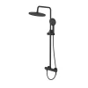 Colonne De Douche Mécanique|Swiss Aqua Technologies Système de douche mural avec mitigeur monocommande + douche de tête + douchette à main 3 jets, noir mat (SATSSPKCNEW)