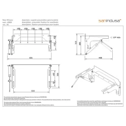 Lavabo|Sanindusa Système d'inclinaison pneumatique pour lavabo PMR droit NewWCCare blanc