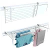 Etendoir À Linge|Foxydry Système rabattable blanc pour rambarde 118x63x8 cm Duo