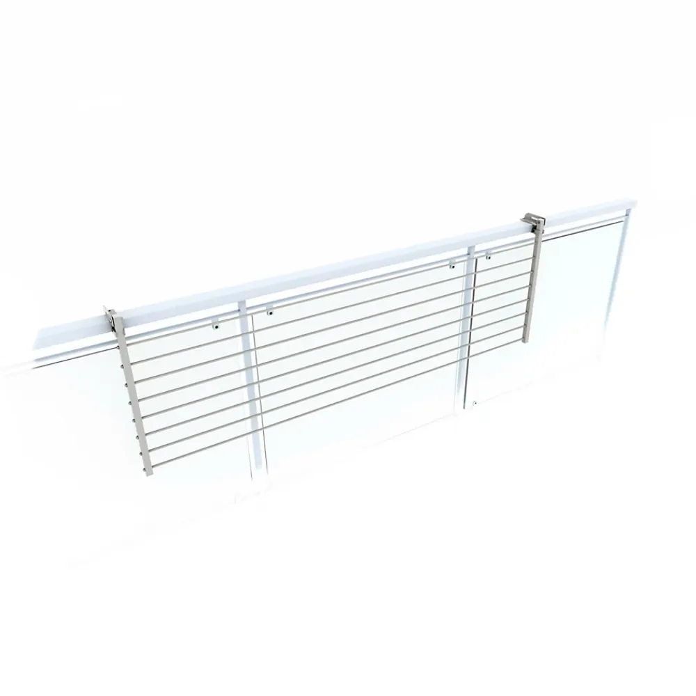 Etendoir À Linge|Foxydry Système rabattable blanc pour rambarde 118x63x8 cm Duo