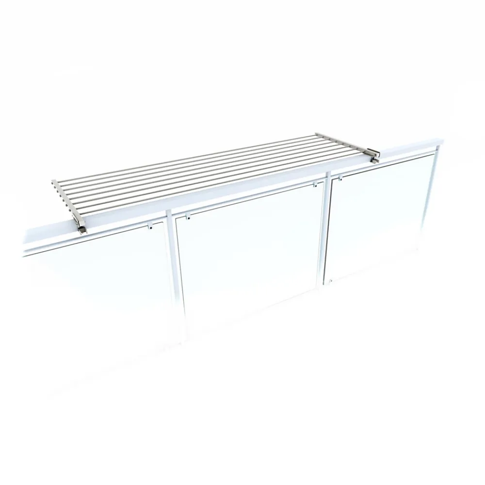 Etendoir À Linge|Foxydry Système rabattable blanc pour rambarde 118x63x8 cm Duo