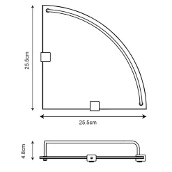 Etagère Salle De Bains|GoodHome Tablette d’angle murale en verre et acier chromé Alessano