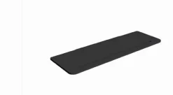 Pellet Tablette de douche droite en aluminium thermolaqué - ALUR - Fabrication Française - Coloris: noir mat - Dimensions: 300 x105 x 3