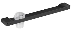Pellet Tablette de lavabo porte verre ALUR - Coloris : Noir mat