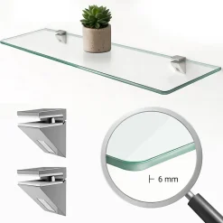 Etagère Salle De Bains|Tulup Tablette en Verre 50x13 cm Minimaliste Design Pour Miroir