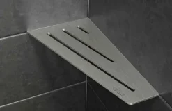 Schluter Tablette murale de douche SHELF- E- S3 - CURVE - inox brossé - 62 x 295 x 154 mm
