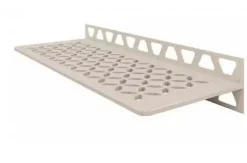 Schluter Tablette murale de douche Shelf-W-S1 - Coloris: inox brossé - En acier inoxydable - Dimensions: 300 x 115 mm - Modèle : floral