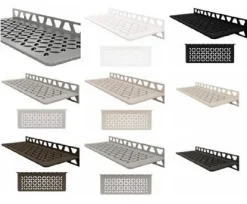 Schluter Tablette murale de douche Shelf-W-S1 - Coloris: inox brossé - En acier inoxydable - Dimensions: 300 x 115 mm - Modèle : floral
