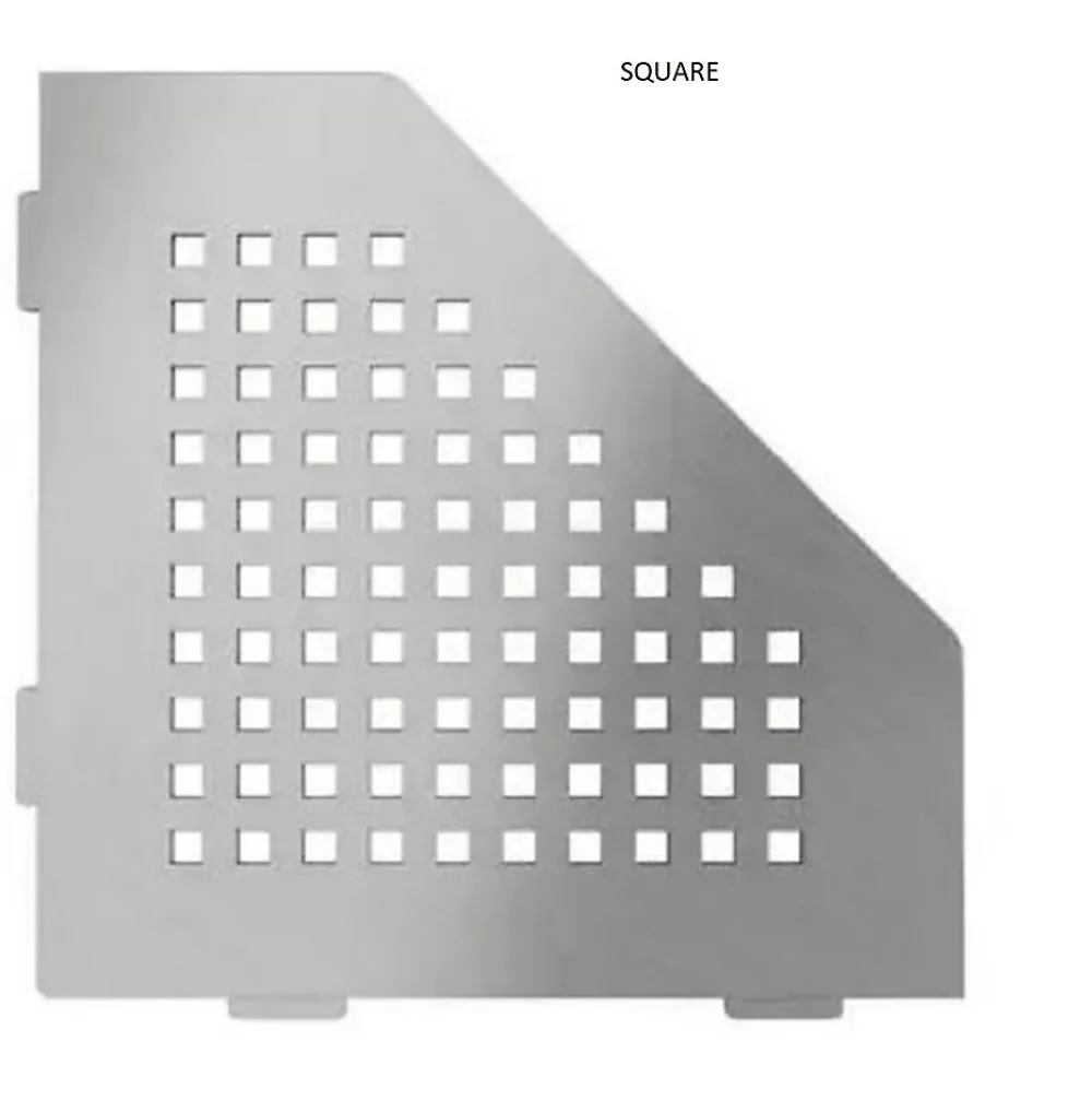 Schluter Tablette murale de douche Shelf- ES 2 CURVE - Coloris: Ivoire - Finition structurée - 195 x195 mm