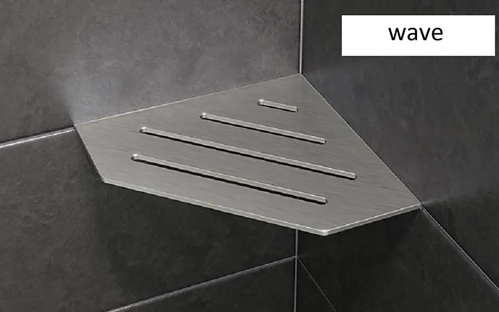 Schluter Tablette murale de douche Shelf- ES 2 CURVE - Coloris: Ivoire - Finition structurée - 195 x195 mm