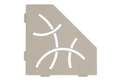 Schluter Tablette murale de douche Shelf- ES 2 CURVE - Coloris: Ivoire - Finition structurée - 195 x195 mm