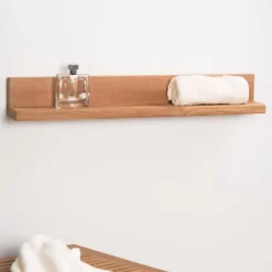 Wanda Collection Tablette étagère Camélia salle de bain en teck massif 70cm