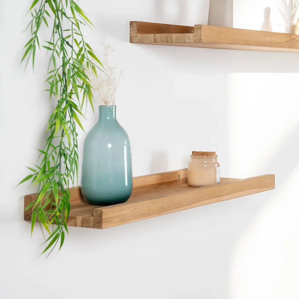 Etagère Salle De Bains|Wanda Collection Tablette étagère Helvine salle de bain en teck massif 60cm