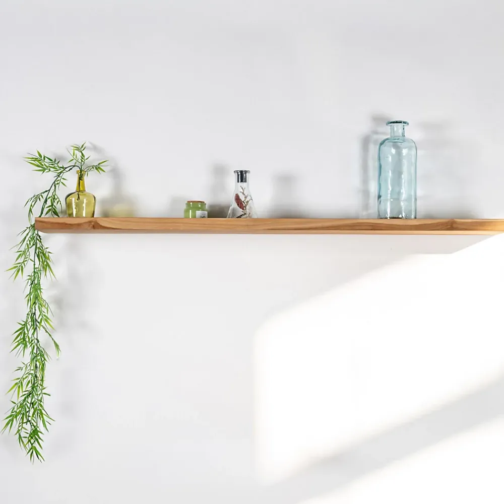 Wanda Collection Tablette étagère Helvine salle de bain en teck massif 120cm