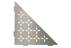 Etagère Salle De Bains|Schluter Tablettes d'angle de douche Shelf- E-S1 - CURVE - Acier inoxydable inox brossé - 210 x 210 mm