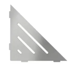 Schluter Tablettes d'angle de douche Shelf- E-S1 - FLORAL - Acier inoxydable inox brossé - 210 x 210 mm