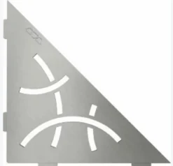 Schluter Tablettes d'angle de douche Shelf- E-S1 - FLORAL - Acier inoxydable inox brossé - 210 x 210 mm