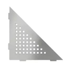 Schluter Tablettes d'angle de douche Shelf- E-S1 - FLORAL - Acier inoxydable inox brossé - 210 x 210 mm