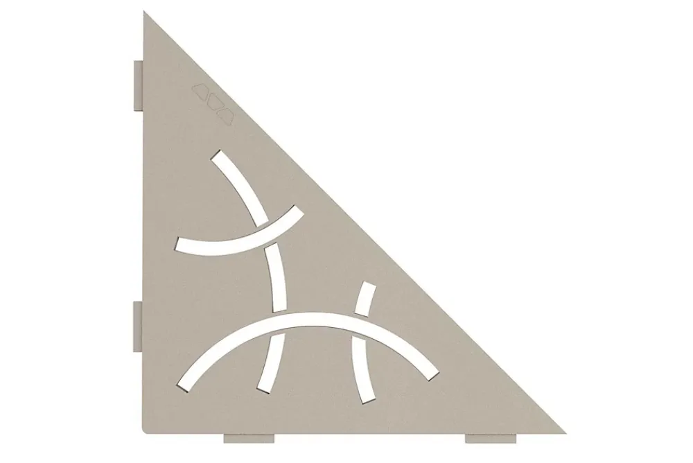 Schluter Tablettes d'angle de douche Shelf- E-S1 - FLORAL - Acier inoxydable inox brossé - 210 x 210 mm