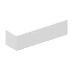 Tablier Et Habillage De Baignoire|GoodHome Tablier de baignoire asymétrique frontal 160x90 cm, blanc, Teesta