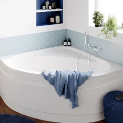 Tablier Et Habillage De Baignoire|GoodHome Tablier de baignoire d'angle 140 cm Cavally
