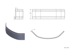 Tablier Et Habillage De Baignoire| Tablier de baignoire d'angle Horyn L. 130 cm blanc