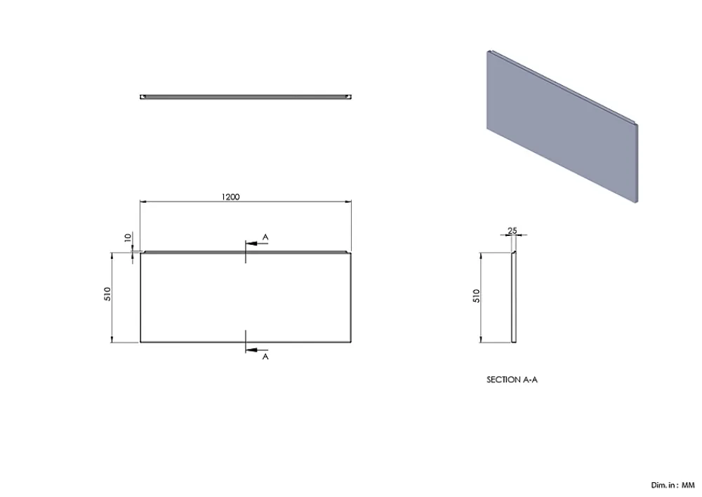 Balneo Tablier de baignoire frontal blanc Panel 120 cm