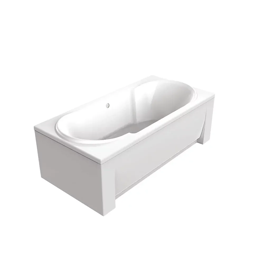 Valentin Tablier de baignoire frontal blanc pour baignoire droite L.180 x l.80 cm,