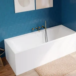 GoodHome Tablier de baignoire frontal Iskar L. 180 cm blanc